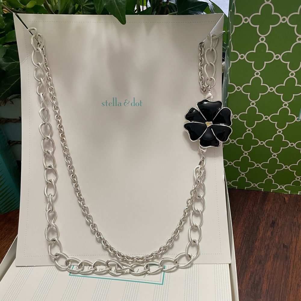 Stella & Dot Brooch Necklace